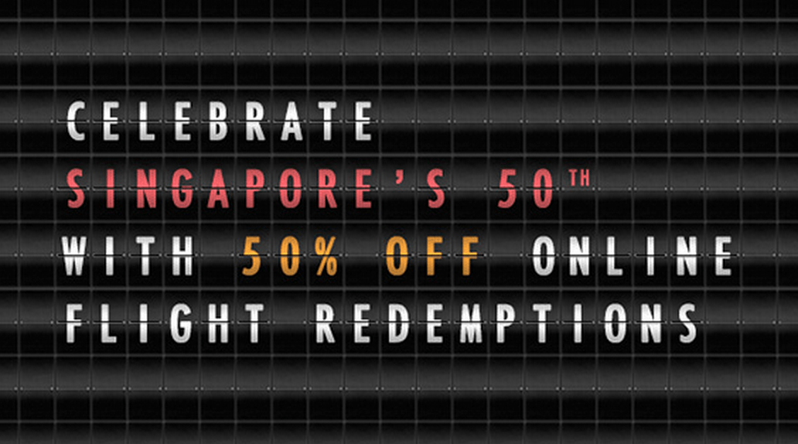 Singapore airlines 50% off promotion