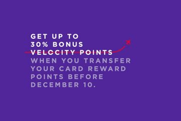 Huge 30% Bonus On Velocity Point Transfers 8
