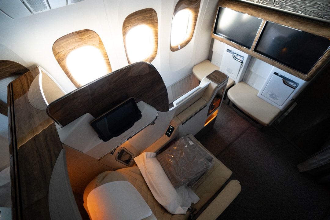 Emirates New 777 First Class Suites Review 45