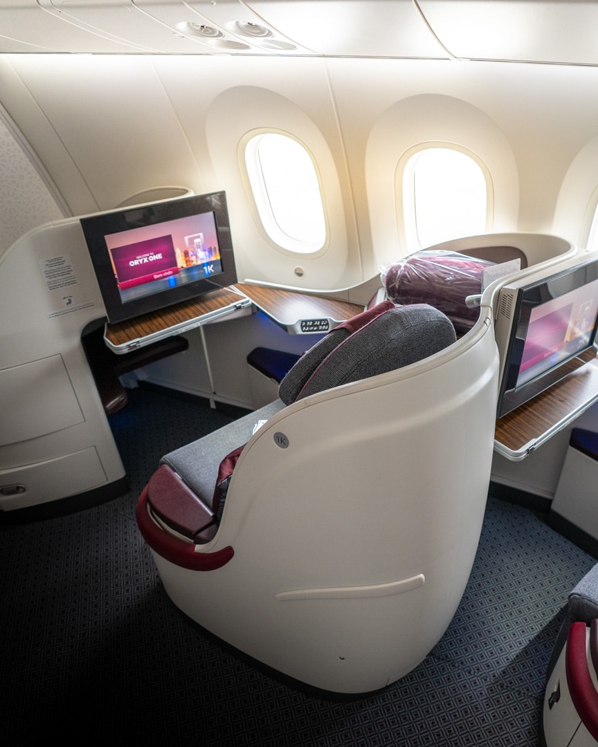 Qatar Airways B787 Business Class Review - Nice to Doha 5