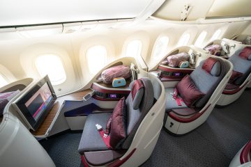 Qatar Airways B787 Business Class Review - Nice to Doha 26