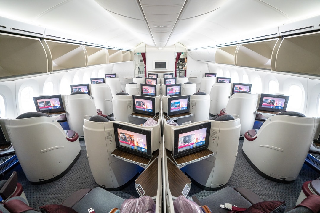 Qatar Airways B787 Business Class Review - Nice to Doha 2