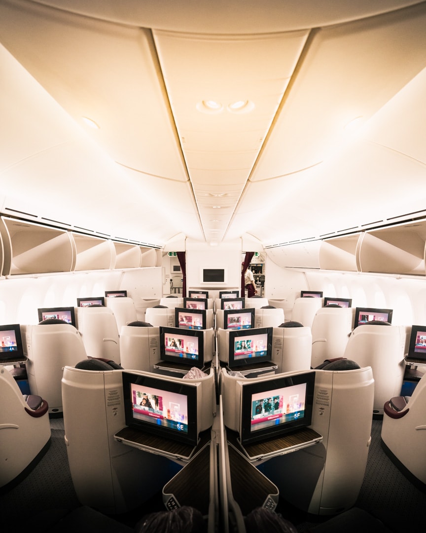 Qatar Airways B787 Business Class Review - Nice to Doha 24