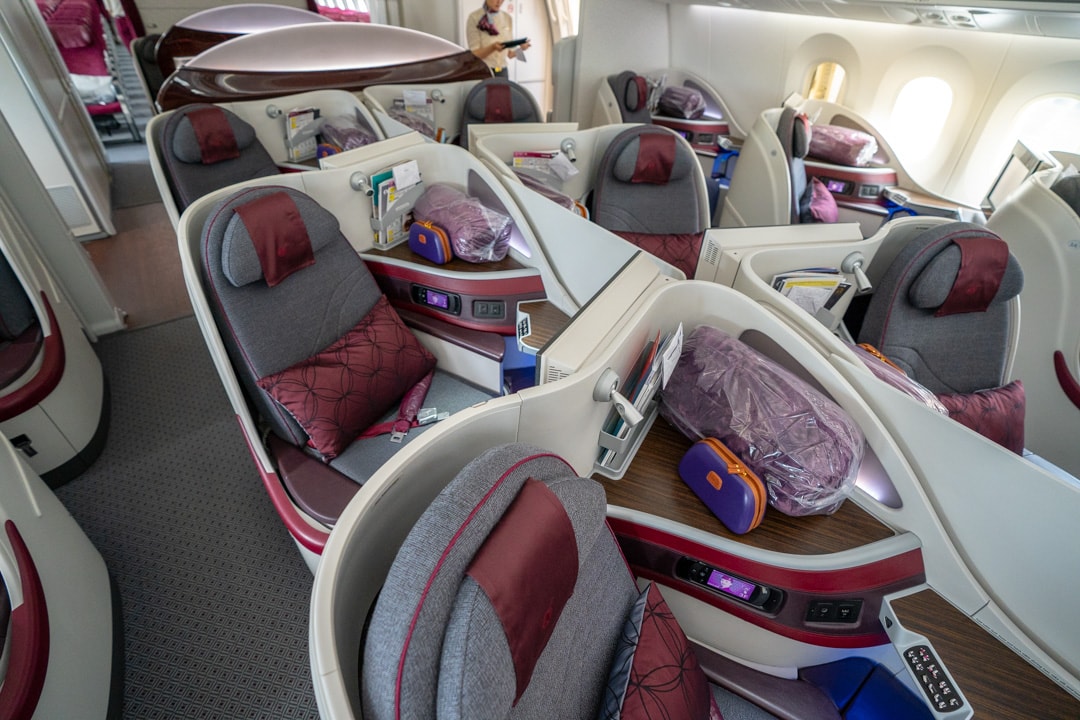 Qatar Airways B787 Business Class Review - Nice to Doha 13